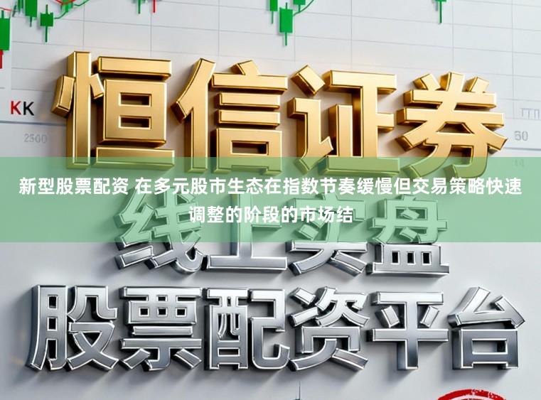 新型股票配资 在多元股市生态在指数节奏缓慢但交易策略快速调整的阶段的市场结